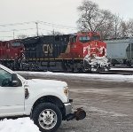 CN unit on CP freight